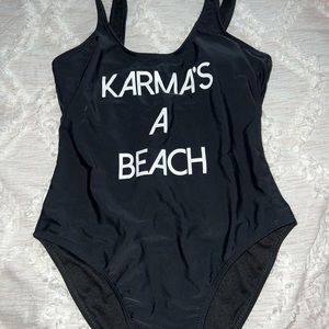“Karma’s a Beach” One Piece Bikini